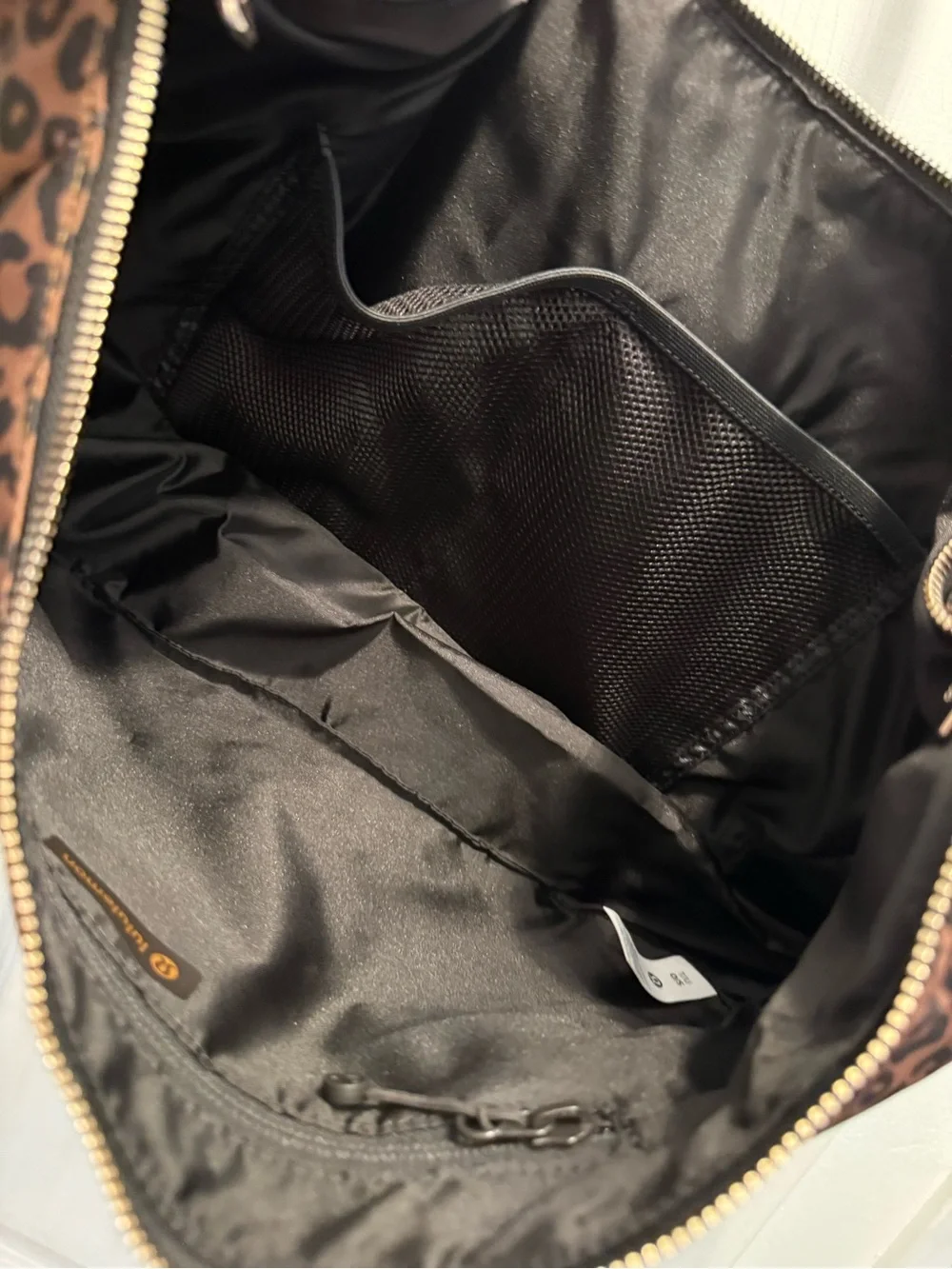 Lululemon Large Slouchy Sling Bag *Metal Hardware Leopard